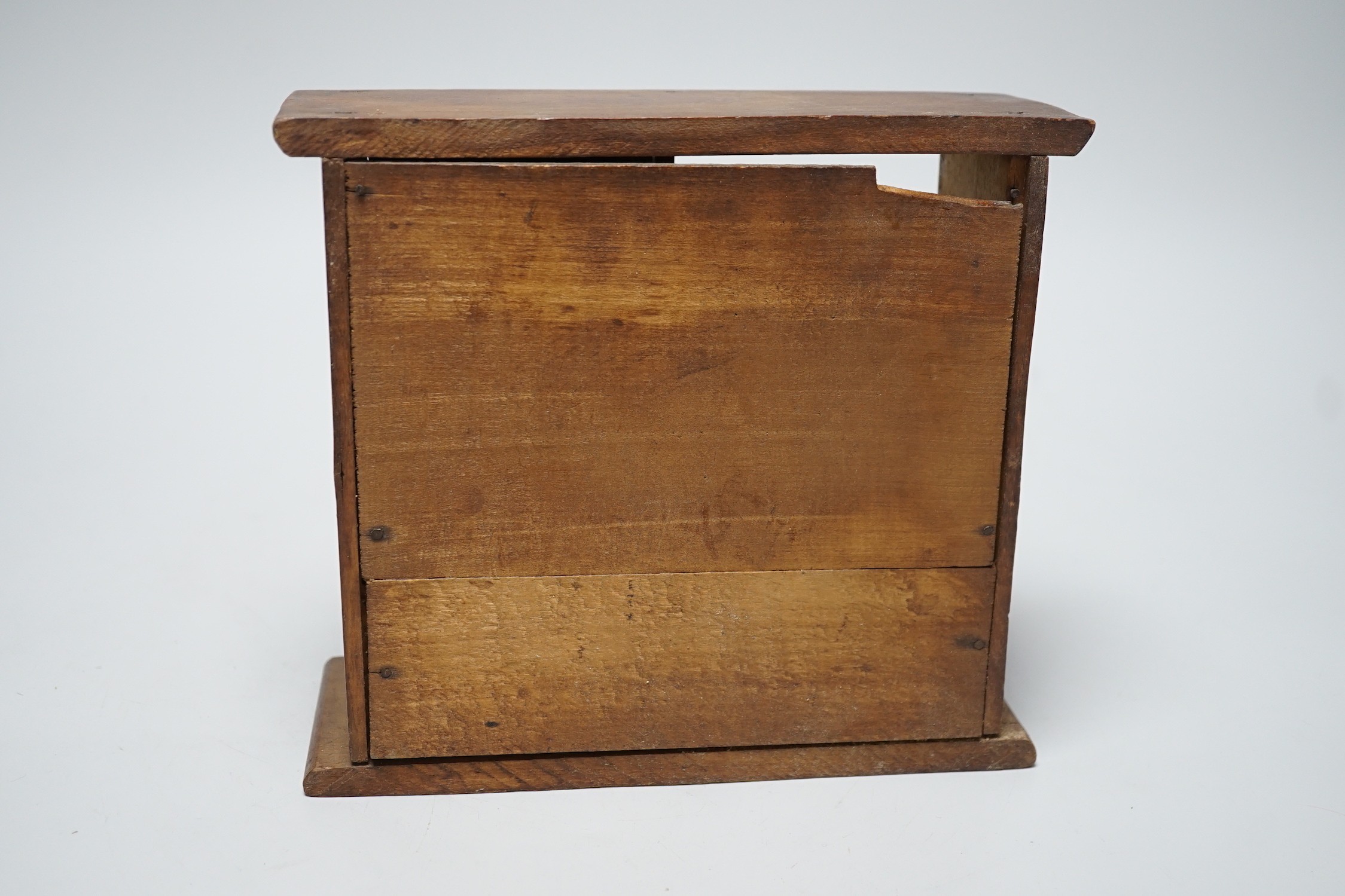 A beech and Bakelite kitchen spice cabinet, 20.5cm wide
